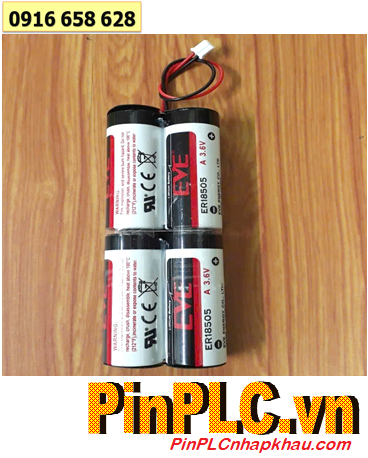 EVE 4ER18505 (4 viên ghép bộ), Pin nuôi nguồn PLC EVE ER18505 lithium 7.2v 8000mAh chính hãng